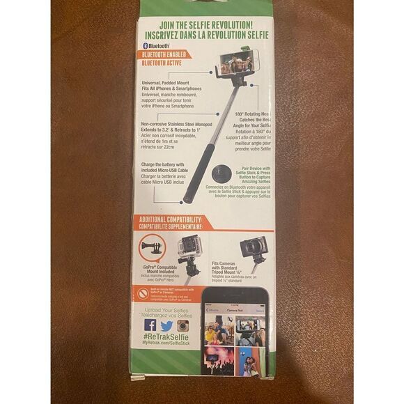 ReTrak Bluetooth Wireless Original Selfie Stick Phone Tripod NWT NIB - Picture 4 of 4